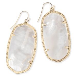 Kendra Scott Mother-of-Pearl Gold Drop Earrings